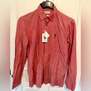 U.S. Polo Assn. Men's Casual Red Button Down Shirt
